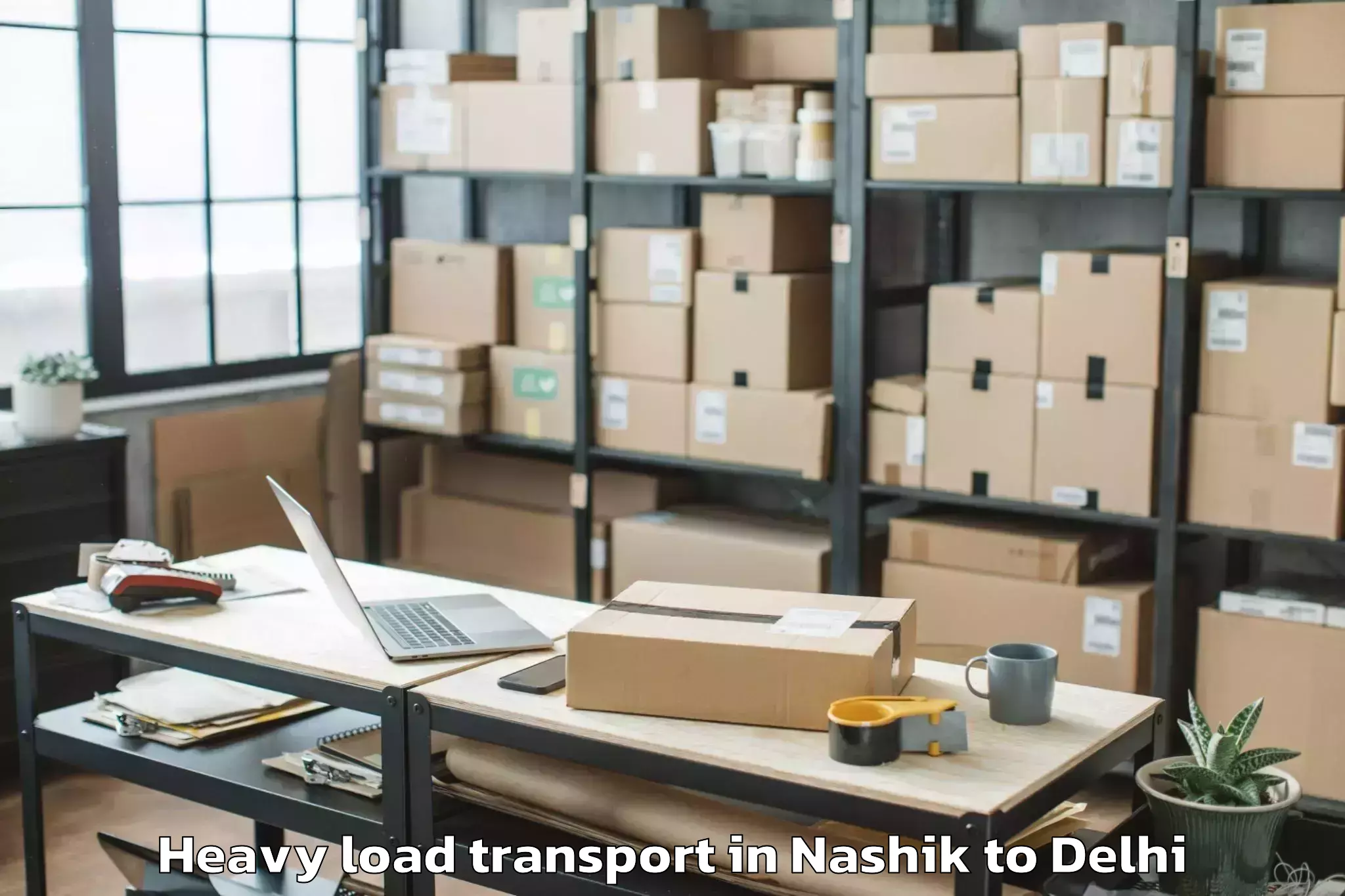 Easy Nashik to Pitampura Heavy Load Transport Booking